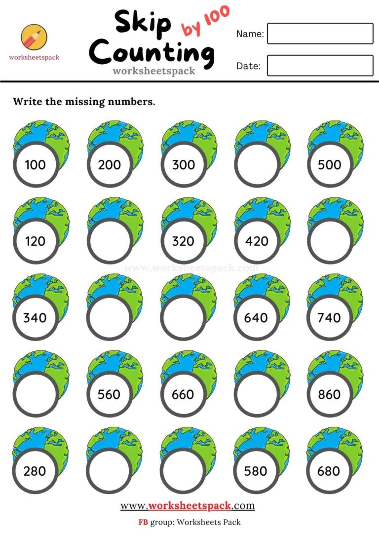 count to 100 worksheet