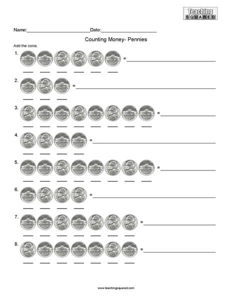 counting nickels worksheet