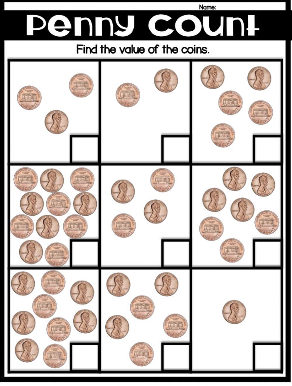 Counting Pennies Worksheet Live Worksheets Worksheets Library