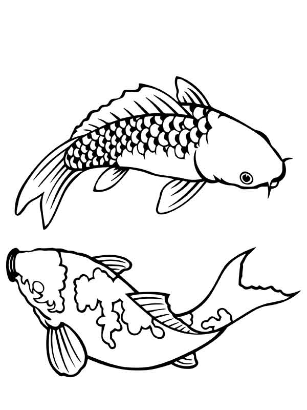 Couple Koi Fish Coloring Page Free Printable Coloring Pages For Kids