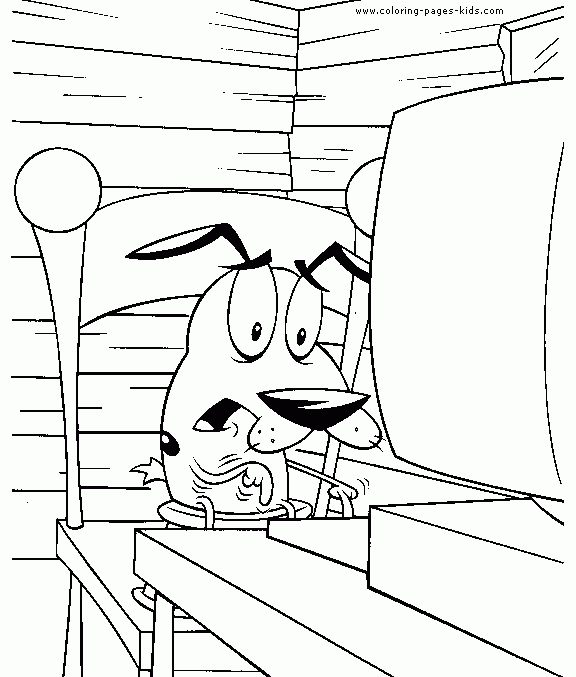 Courage The Cowardly Dog Color Page Cartoon Color Pages Printable 