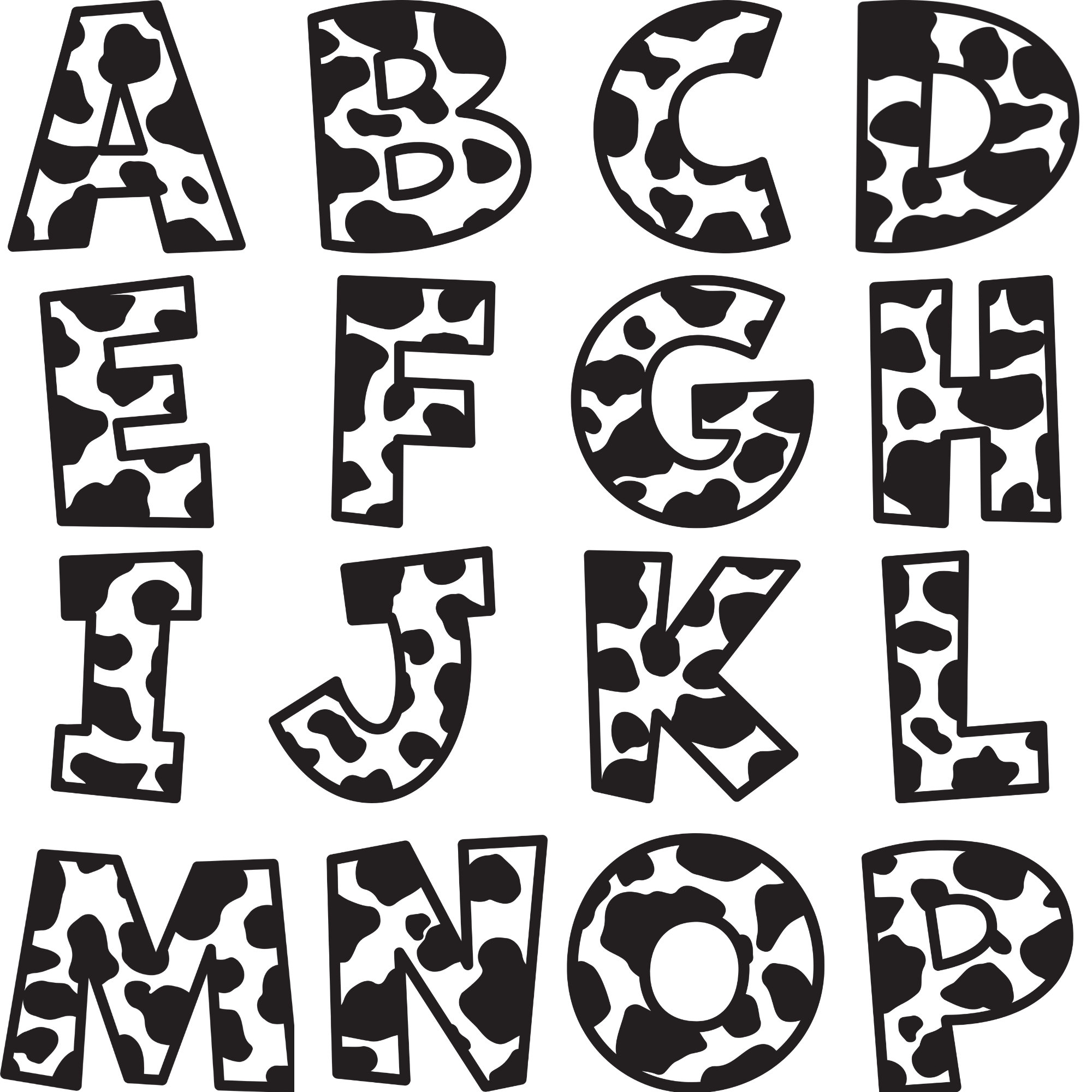 print letters of the alphabet