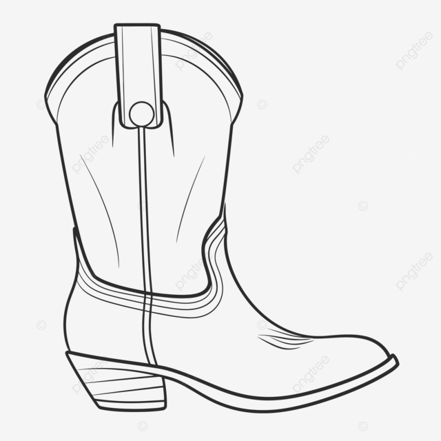 Cowboy Boot Coloring Page Buying Online Rbk bm