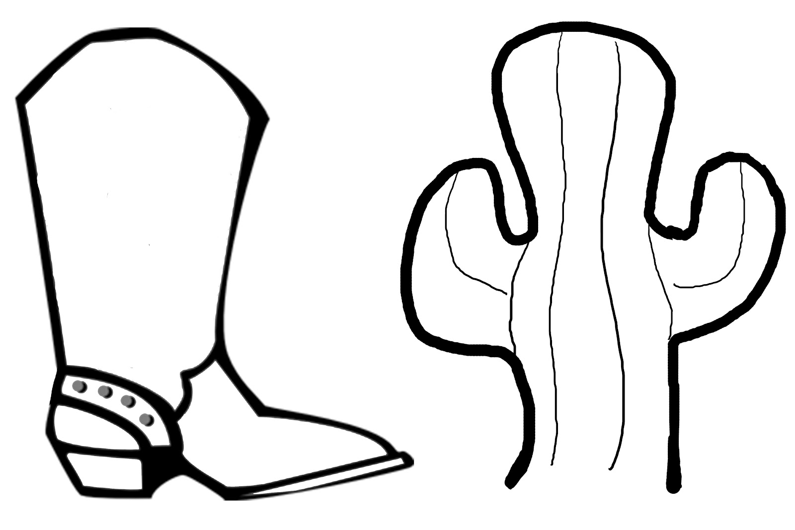 Cowboy Boot Coloring Page