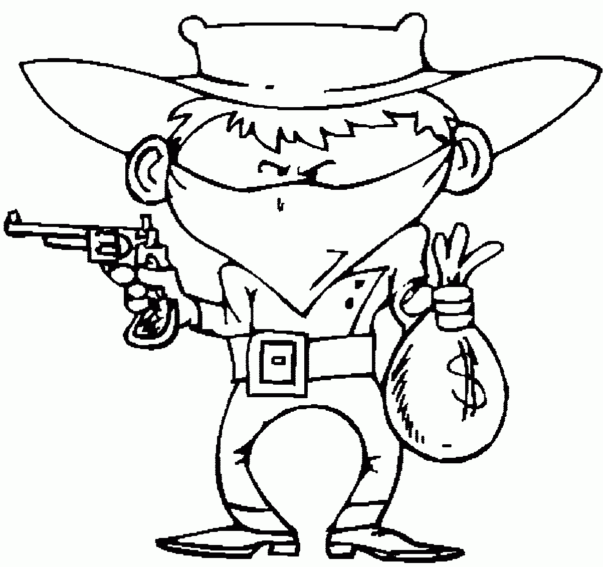 Cowboy Coloring Page