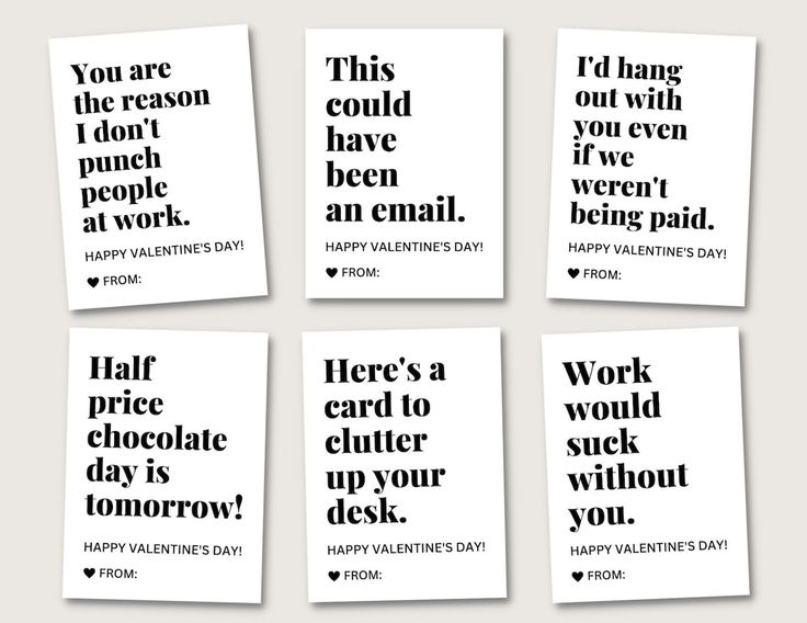 Coworker Valentine Funny Workplace Valentine Cards Office Valentine 39 s