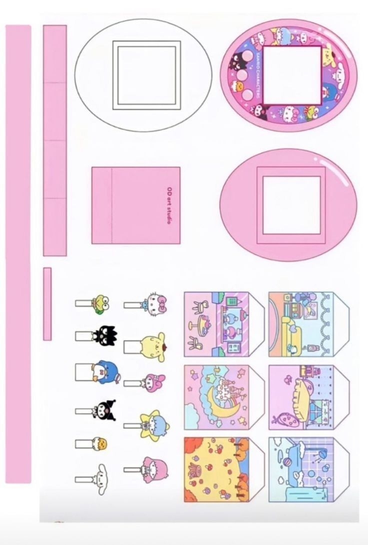 Crafts Printable Hello Kitty Paper Doll Sanrio Badtz Maru Diverse 