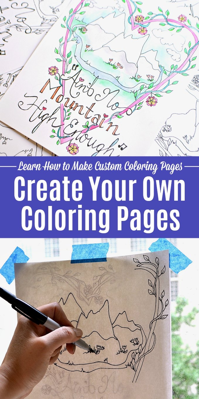 Create Your Own Coloring Pages Step by Step Guide Hello Little Home