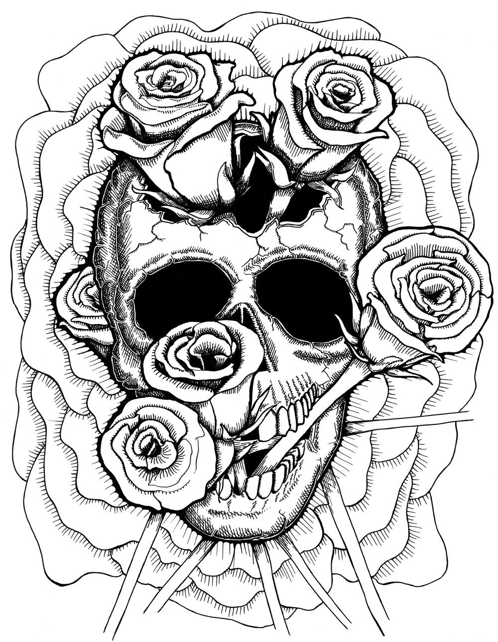 Creepy Trippy Coloring Pages QuinnteCarson