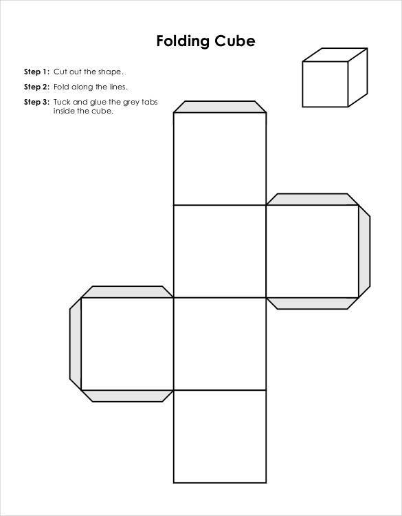Cube Folding Template