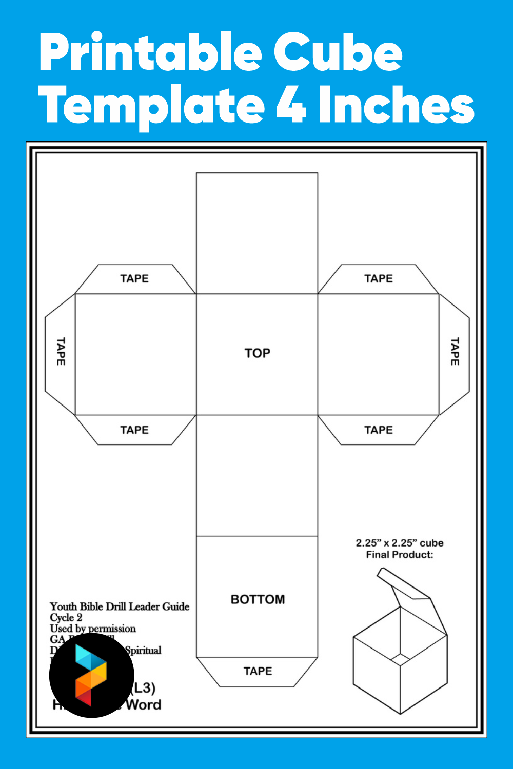free cube template printable