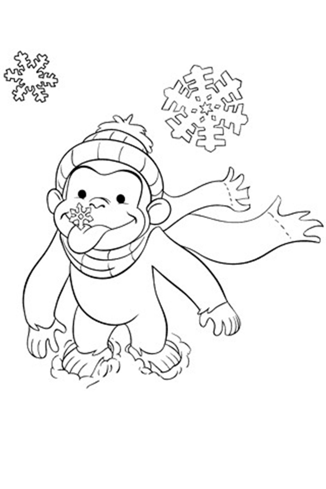 Curious George Color Pages Coloring Home