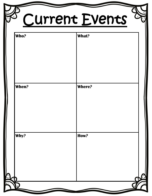 Current Events Template English ESL Worksheets Pdf Doc Worksheets 