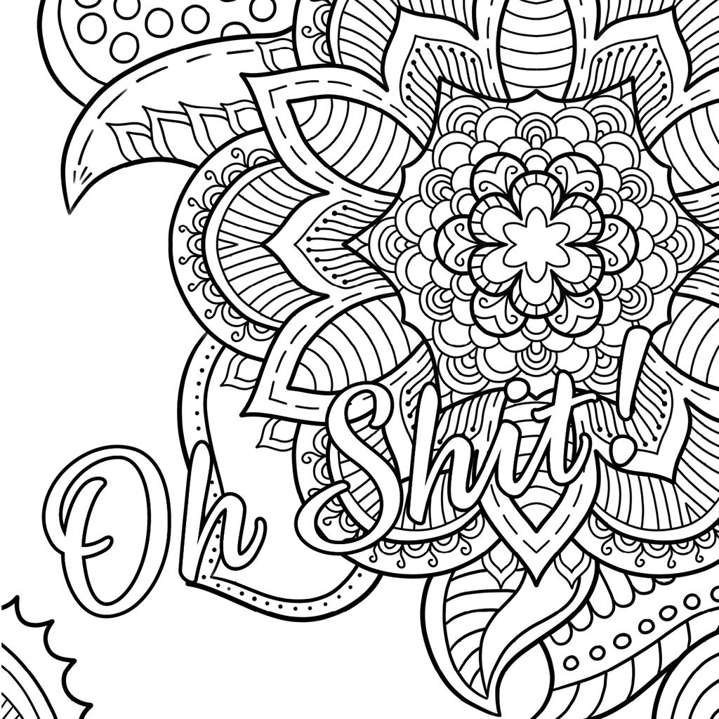 Cuss Word Coloring Pages IDGAF Free Printable Coloring Pages