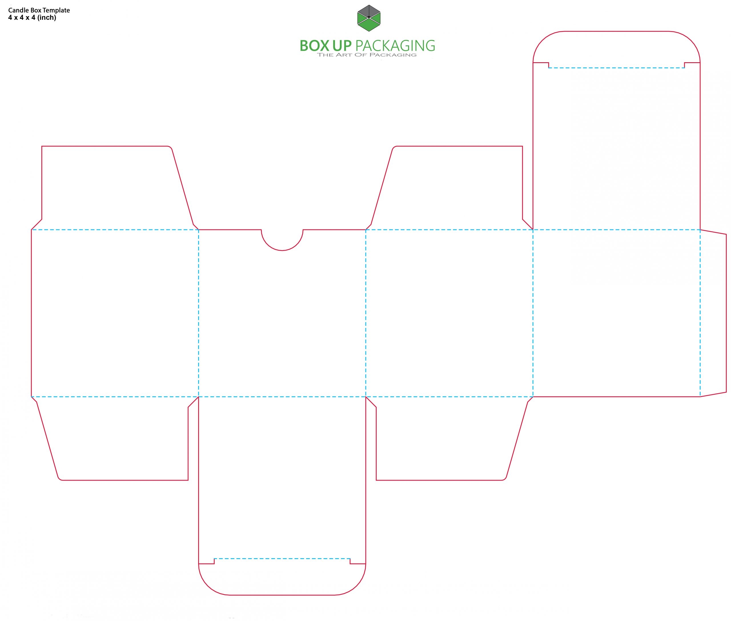 Custom Candle Box Template Printing Box Up Packaging