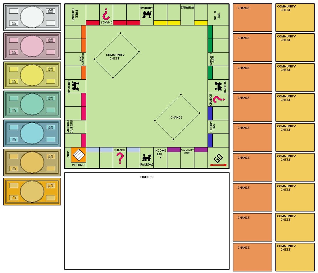 printable monopoly board game template