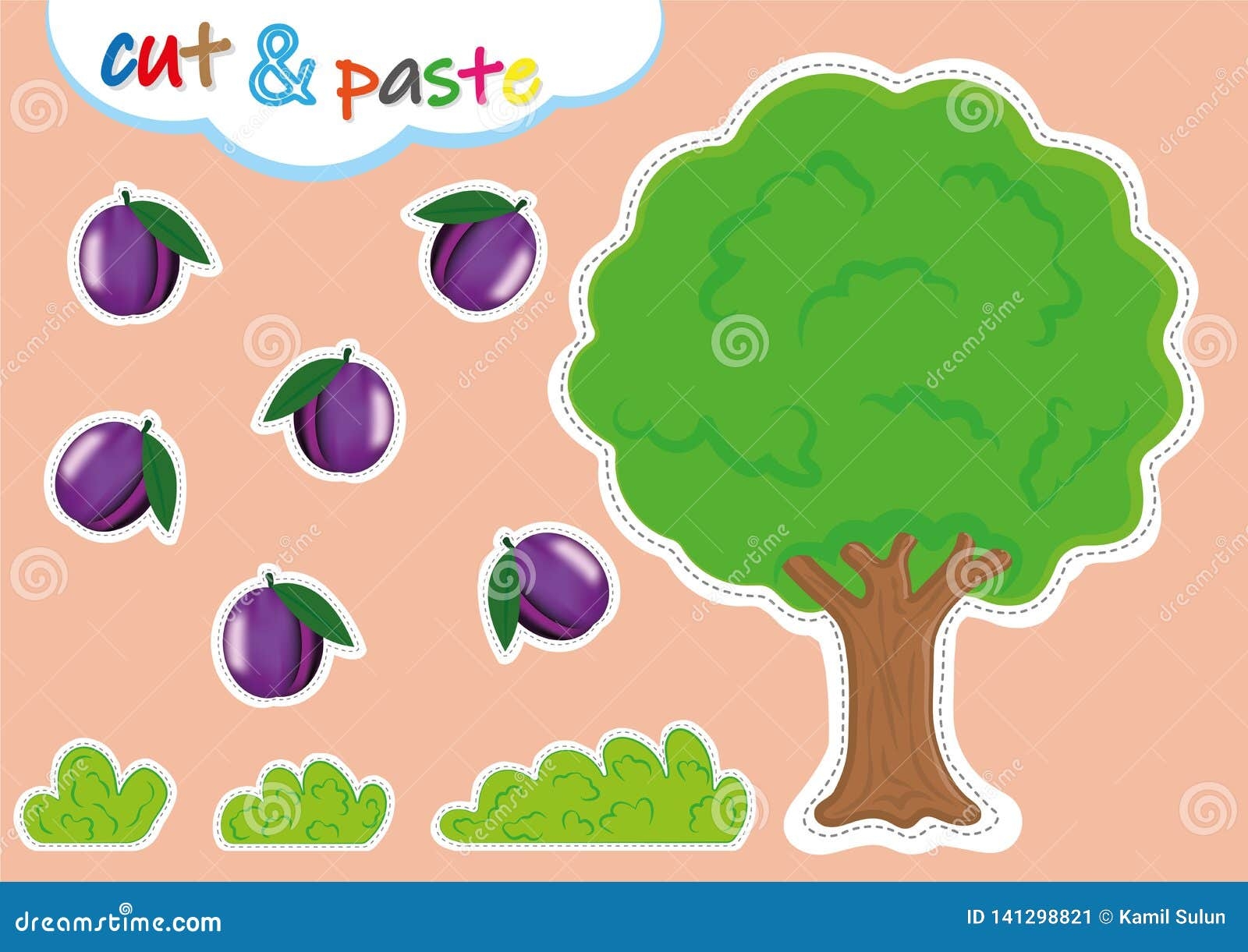free cutting and pasting activities worksheets