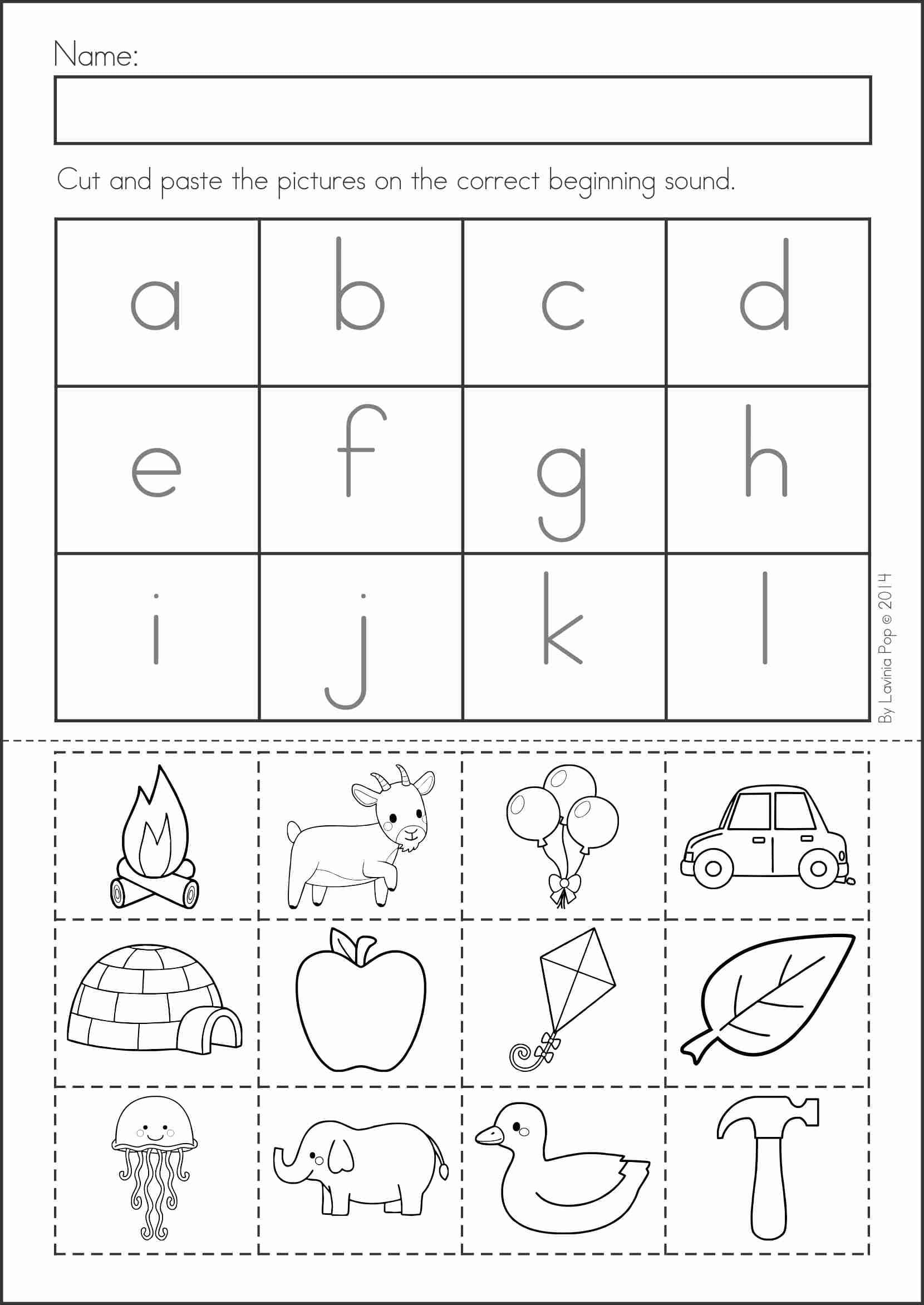 cut and paste worksheets for preschoolers