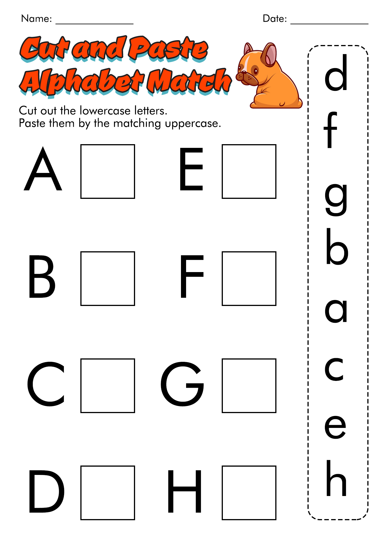 cut and paste worksheets preschool