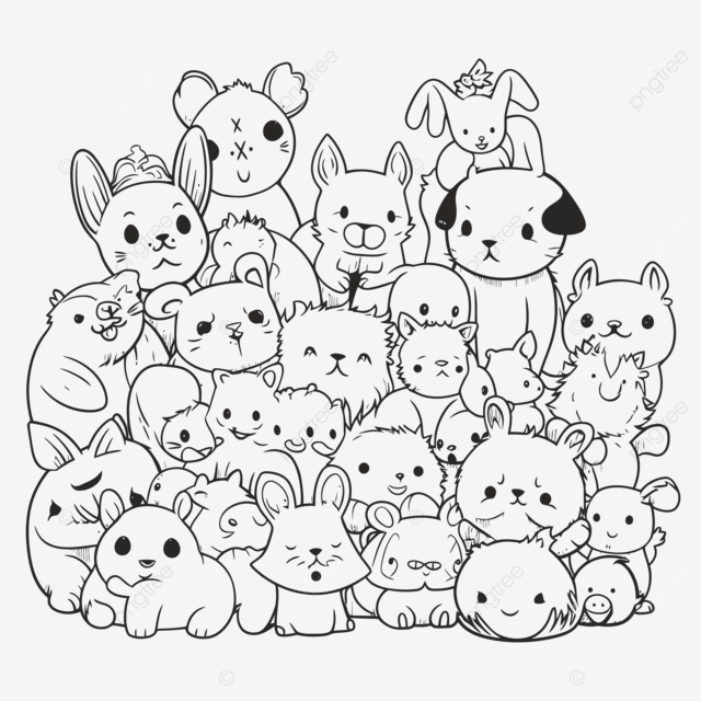 cute animal coloring pages pdf