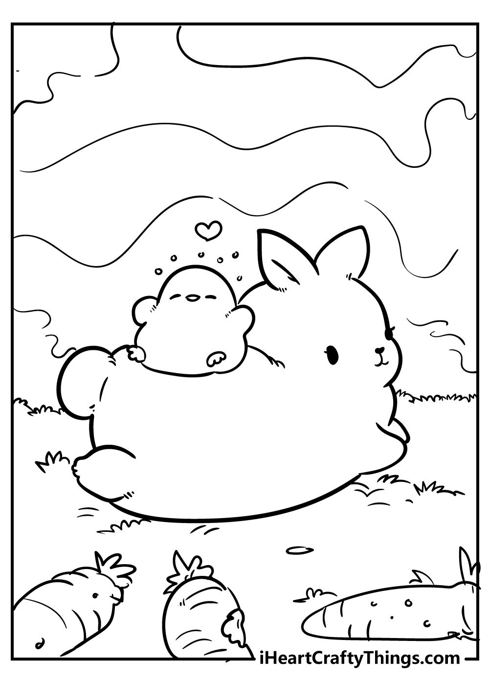Cute Animals Coloring Page