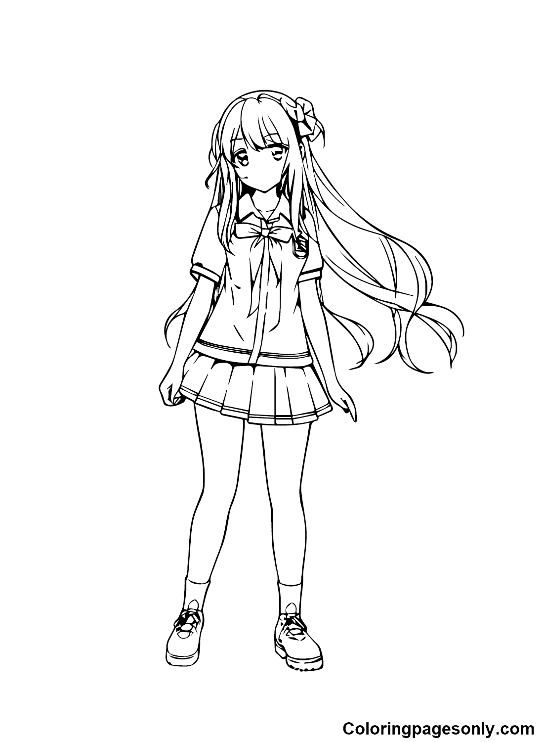 cute girl printable coloring pages for adults