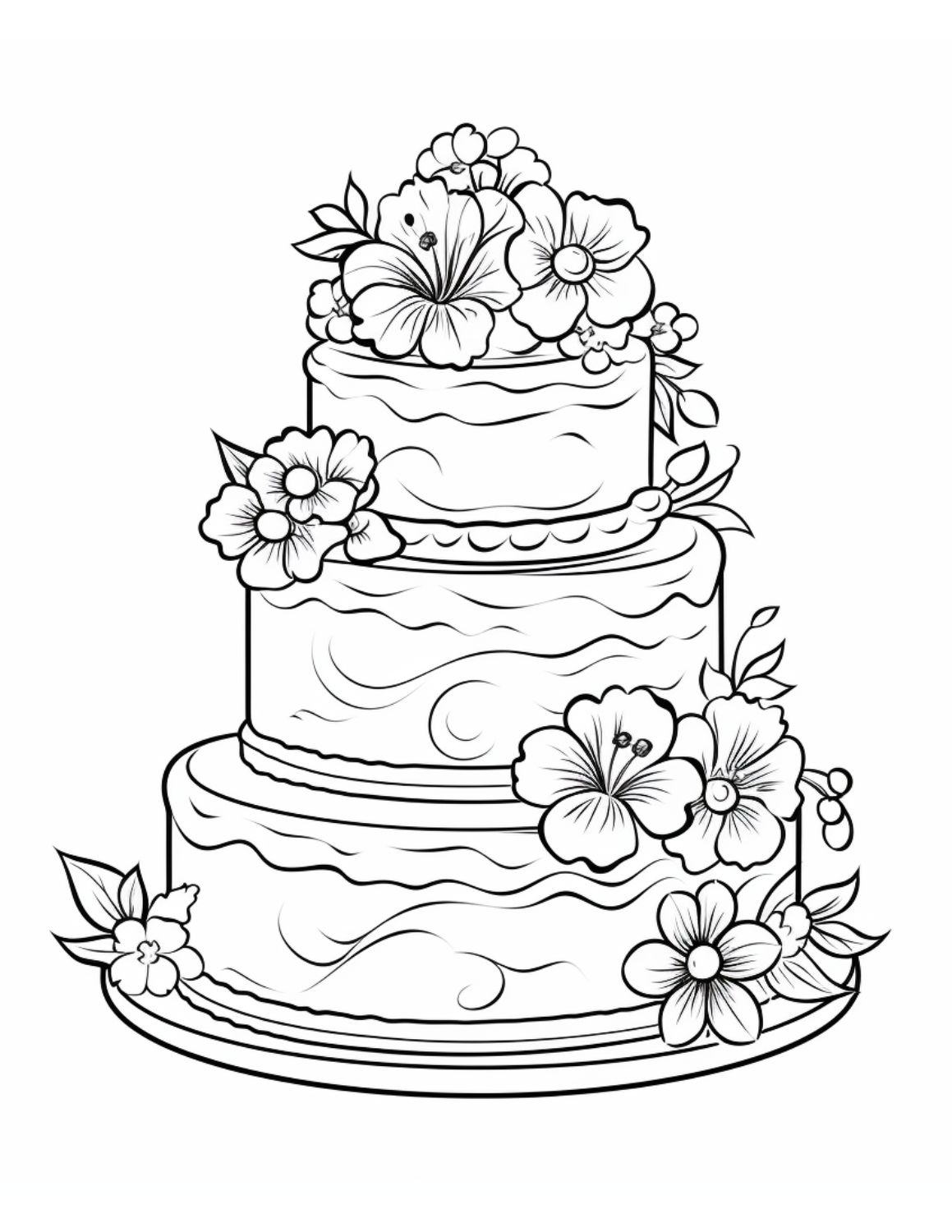 Cute Cake Coloring Pages