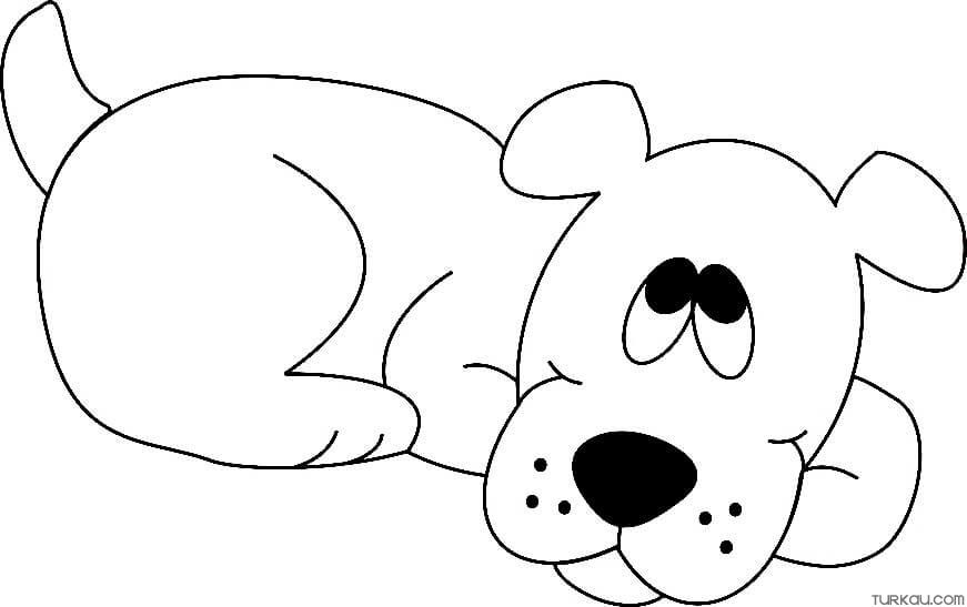 Cute Doggy Coloring Page Turkau