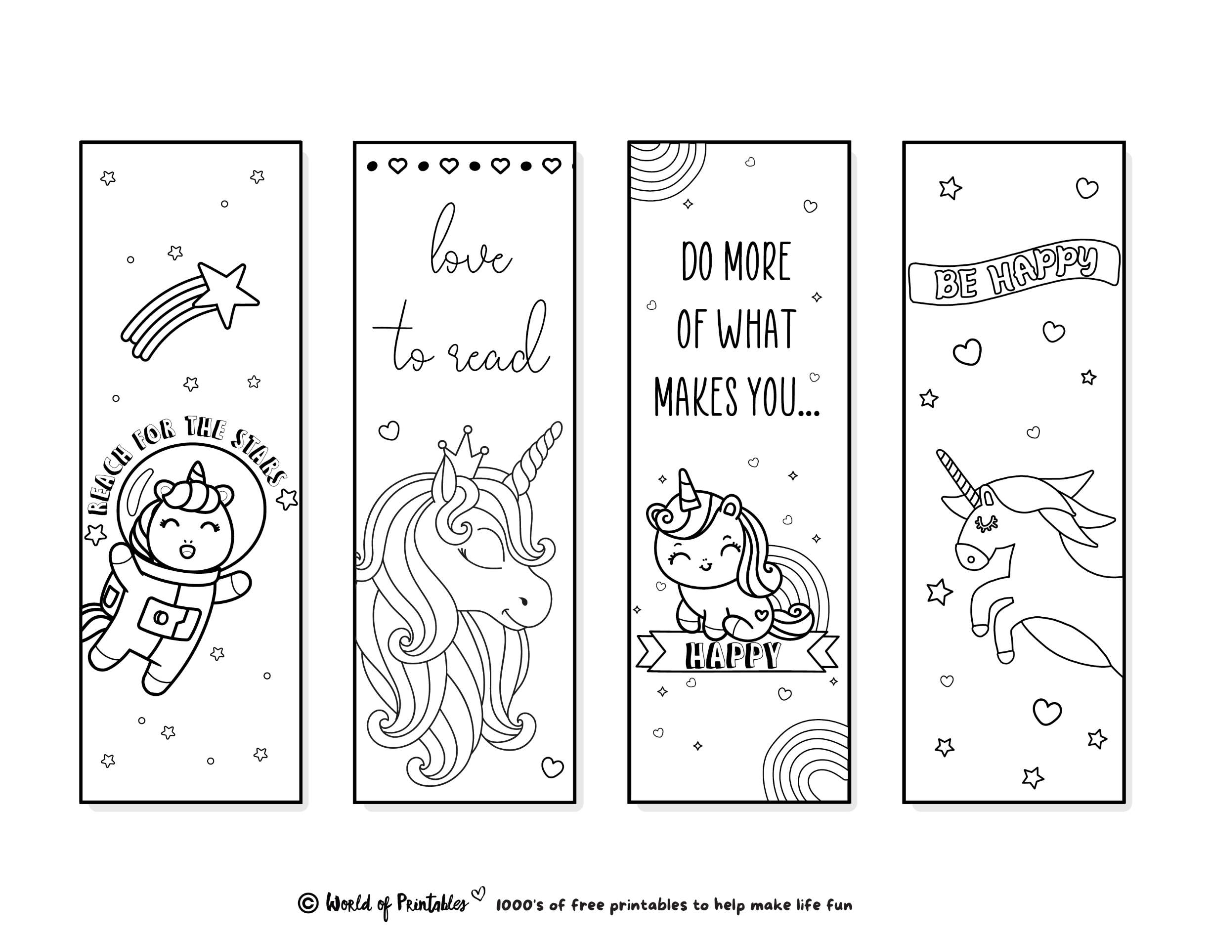 Cute Free Printable Bookmarks To Color Printable Templates Your Go 