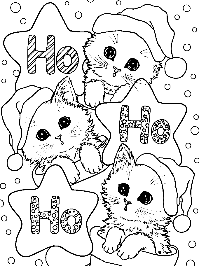 free cute christmas coloring pages
