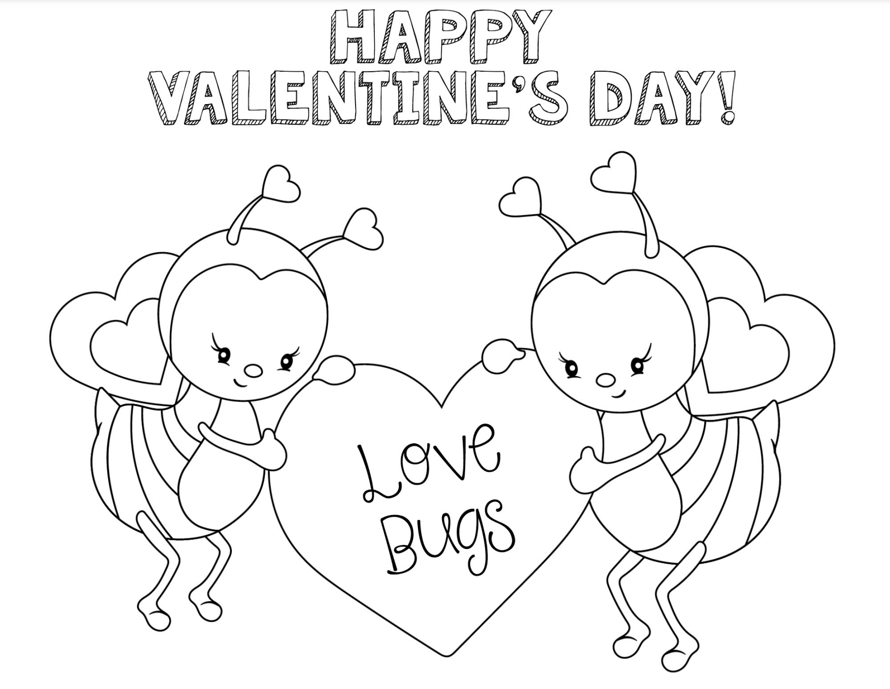 free coloring pages for valentines