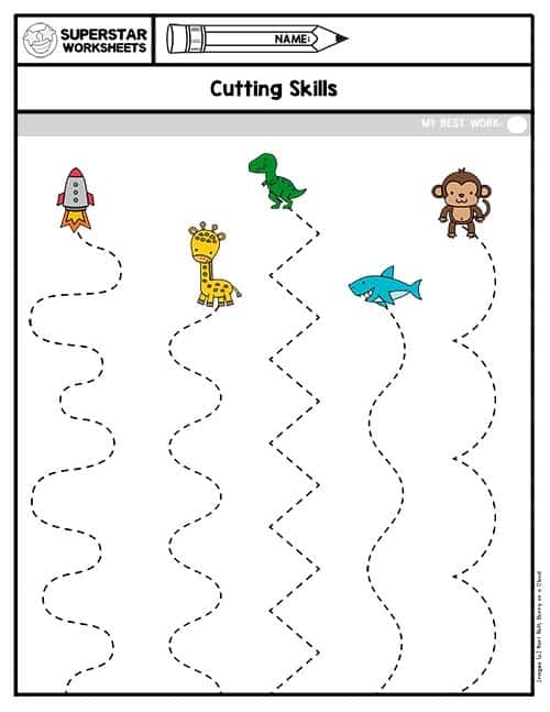 Cutting Practice Worksheets Superstar Worksheets Worksheets Library