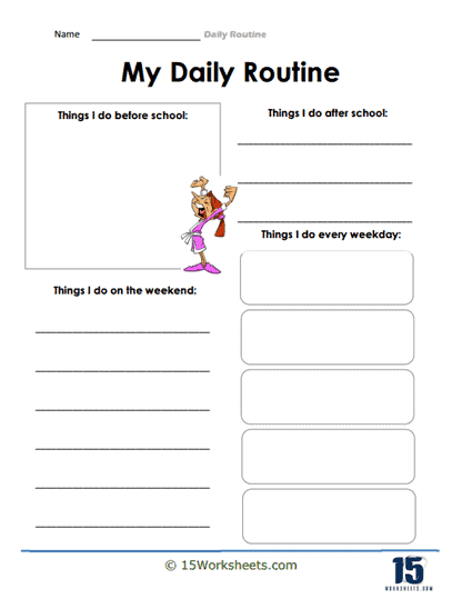 Daily Routine Worksheets 15 Worksheets