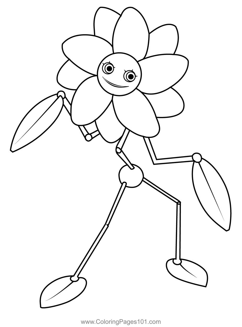 Daisy Poppy Playtime Coloring Page For Kids Free Poppy Playtime 
