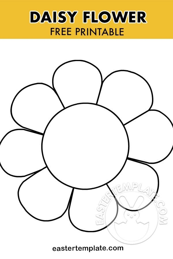 Daisy Template Printable Easter Template