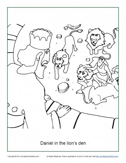 Daniel In The Lions Den Color Page