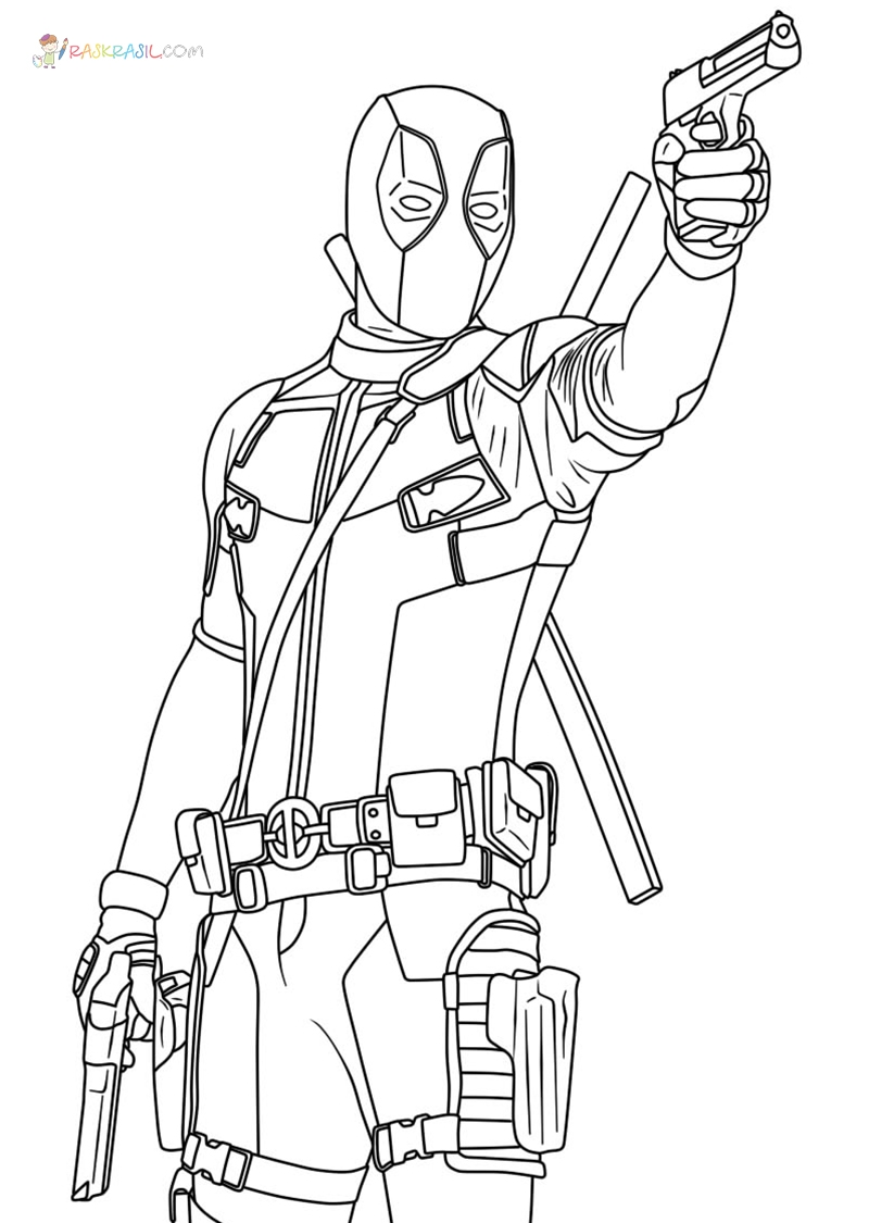 deadpool free coloring pages