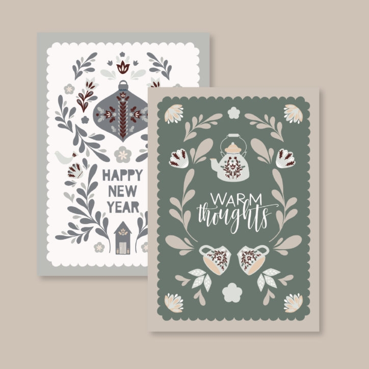 December Winter Cards Printable Lia Griffith