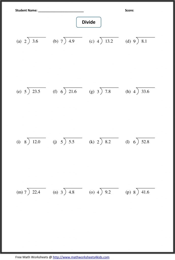 Decimal Division Worksheets What 39 s New Decimals Worksheets 
