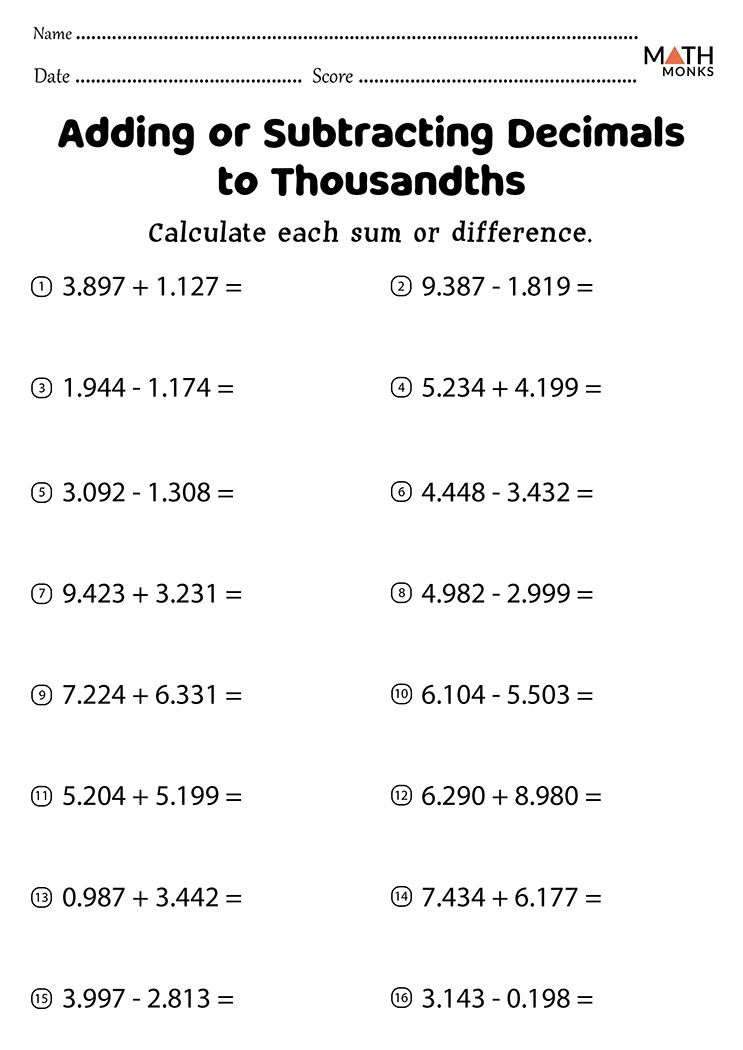 Decimals Grade 6 Worksheets Pdf Decimalworksheets