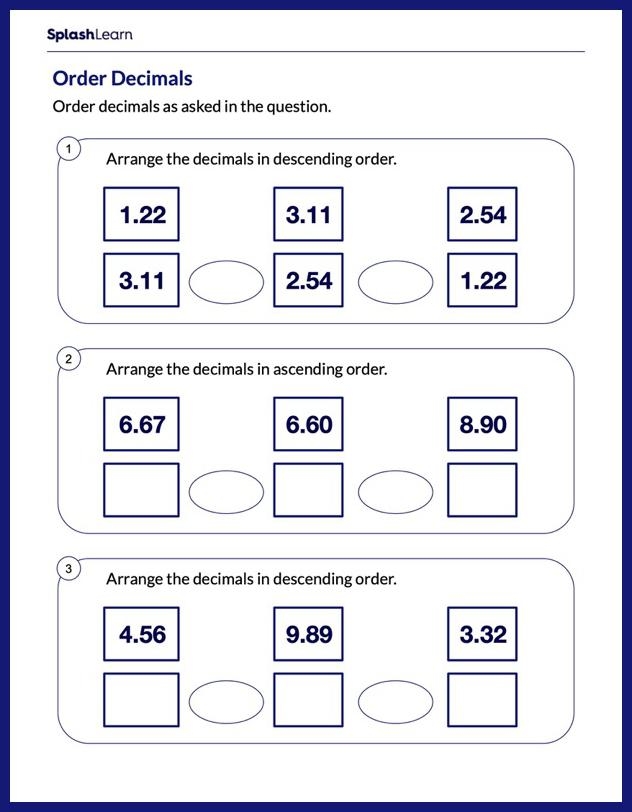 Decimals Worksheets For 4th Graders Online SplashLearn Worksheets 