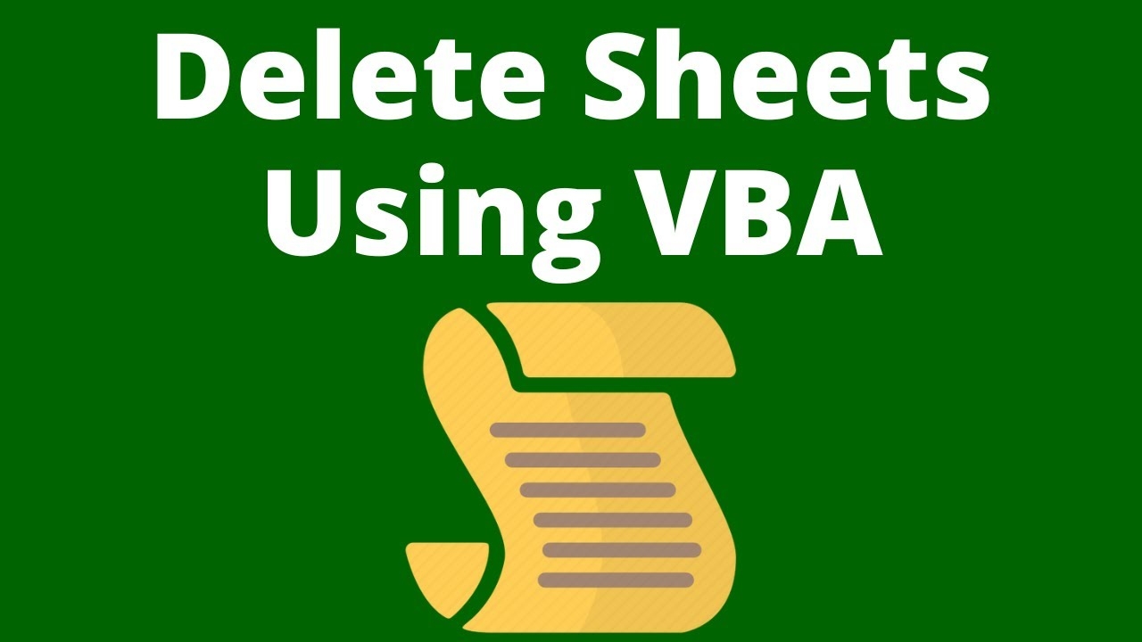Delete Multiple Sheets Quickly Using Excel VBA Worksheets Library