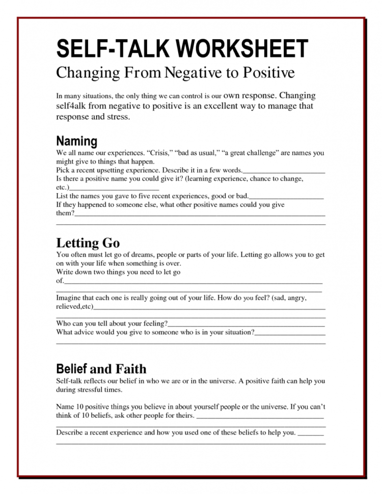 Depression Pdf Worksheets Db excel