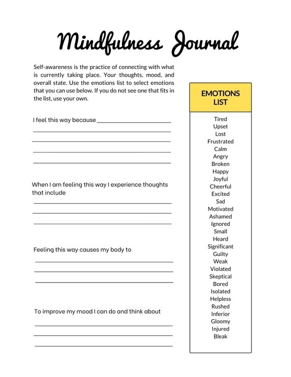 depression worksheets pdf