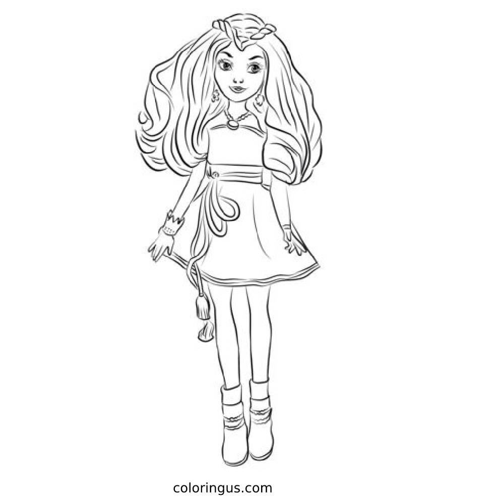 Descendants Coloring Pages Free Printable PDF