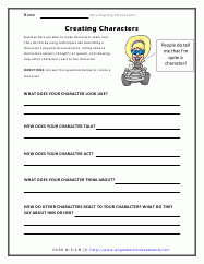 Developing Characters Through Writing Worksheets Worksheets Library