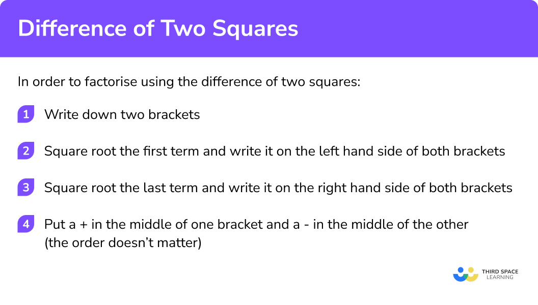 difference of two squares worksheet
