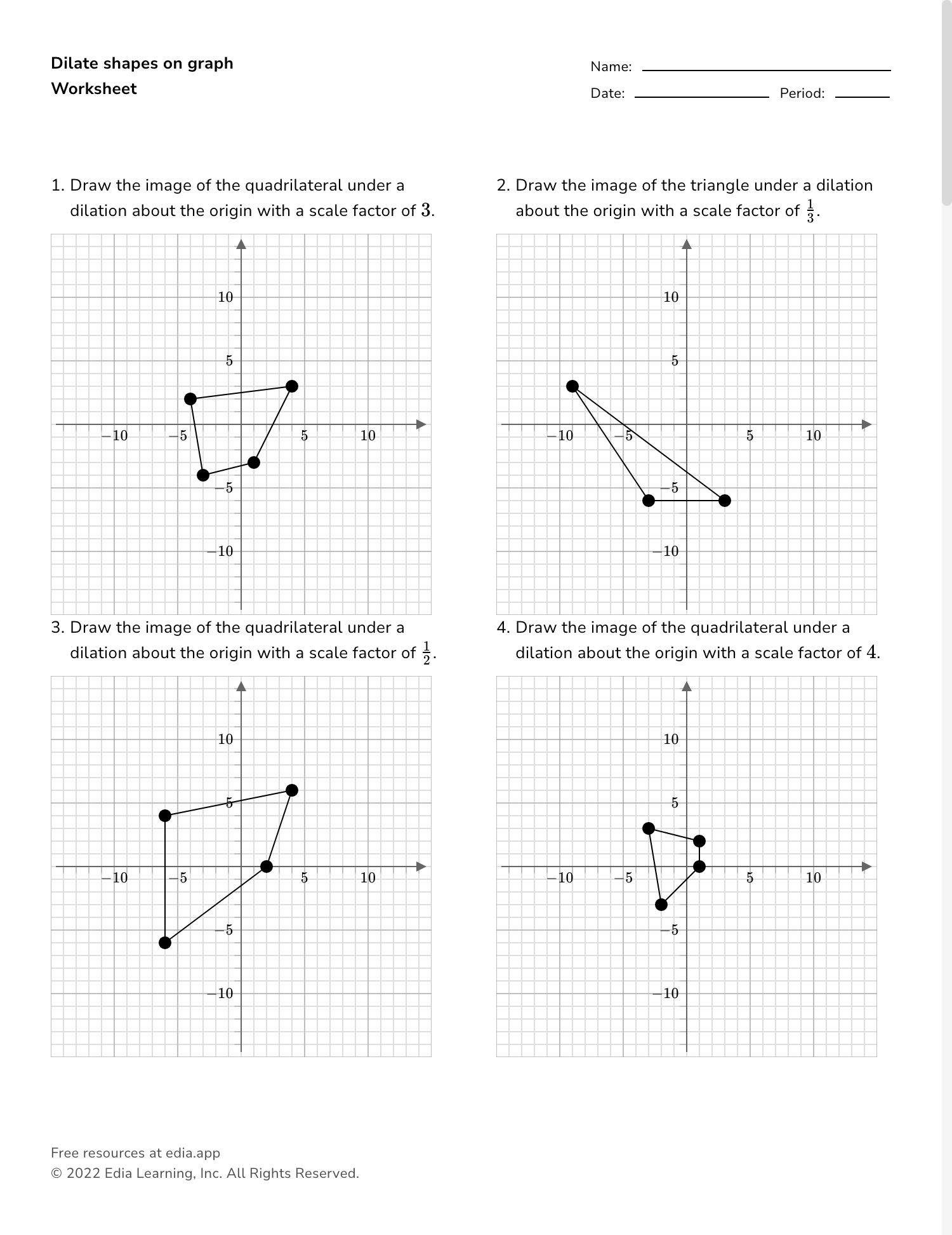 Dilation Worksheets Reviewed By Teachers Worksheets Library