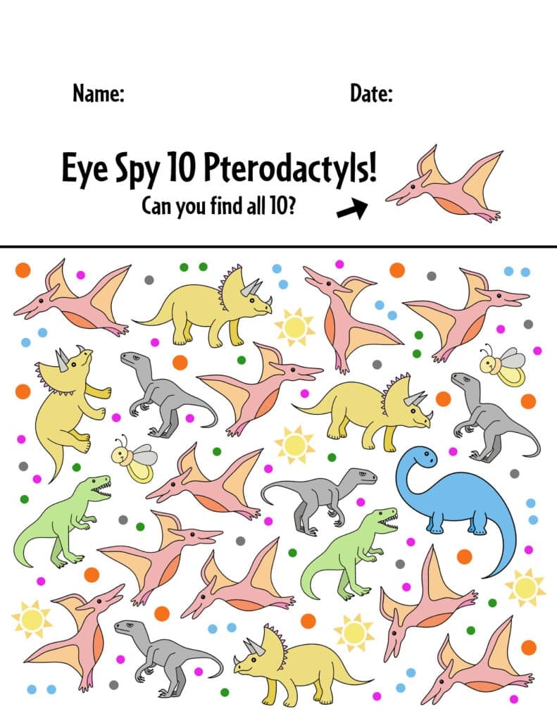dino worksheets