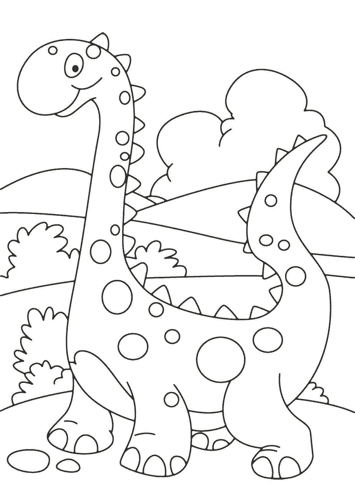 Dinosaur Color Printables